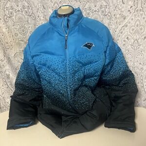 Carolina Panthers Men's NFL Reebok Onfield Men's XL  Puffer Coat Keep Pounding!